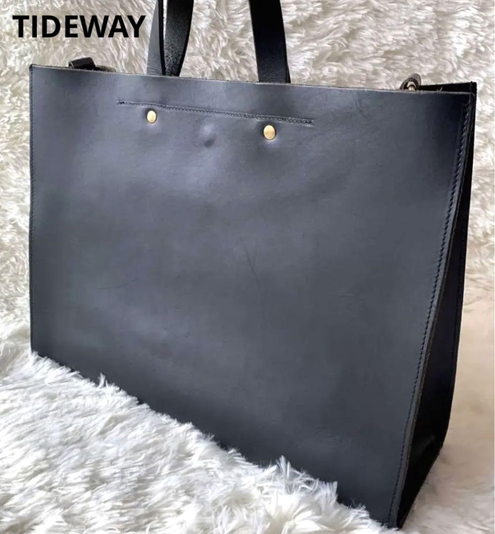 タイドウェイ TIDEWAY ヌメ革 姫路レザー トートバッグビジネスバッグ