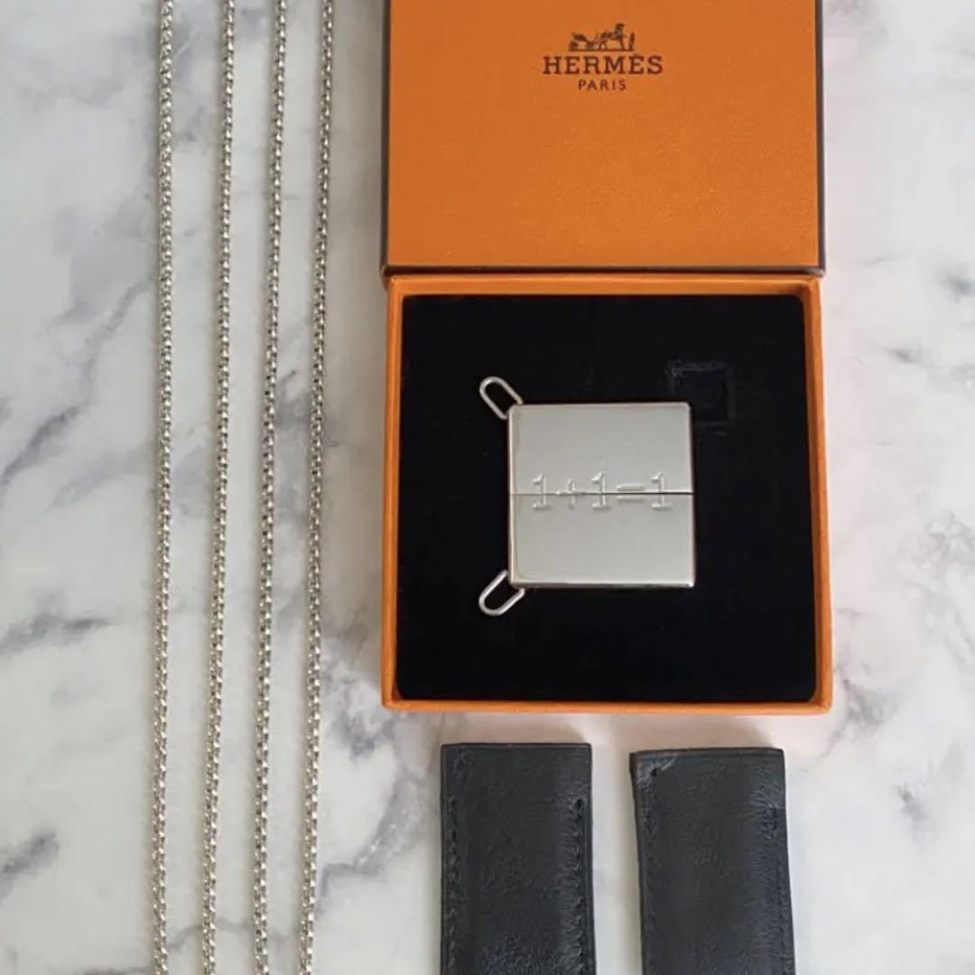 CH★ HERMES エルメス ペアプレート ネックレス