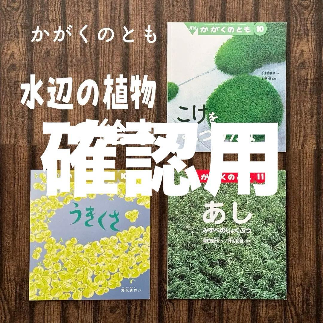 【ご確認用】かがくのとも 水辺の植物 こけをみつけたよ他 福音館書店
