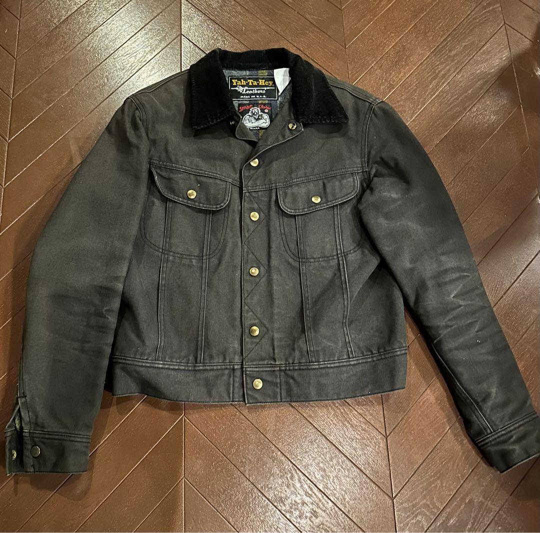希少 Scarecrow Yah Ta Hey leatherデニムジャケット