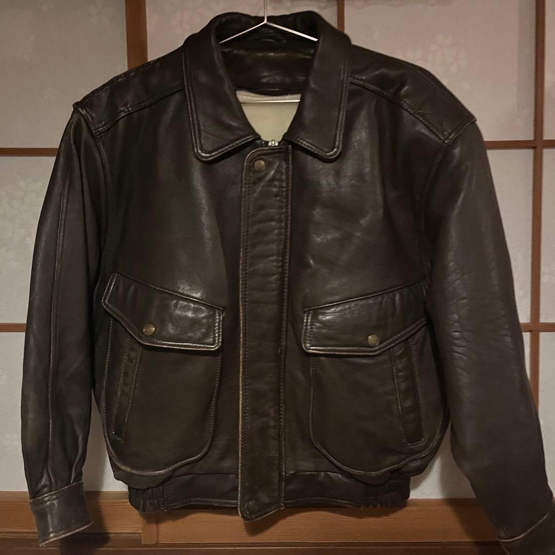 G-1 フライトジャケット レザージャケット 古着 90s 80s
