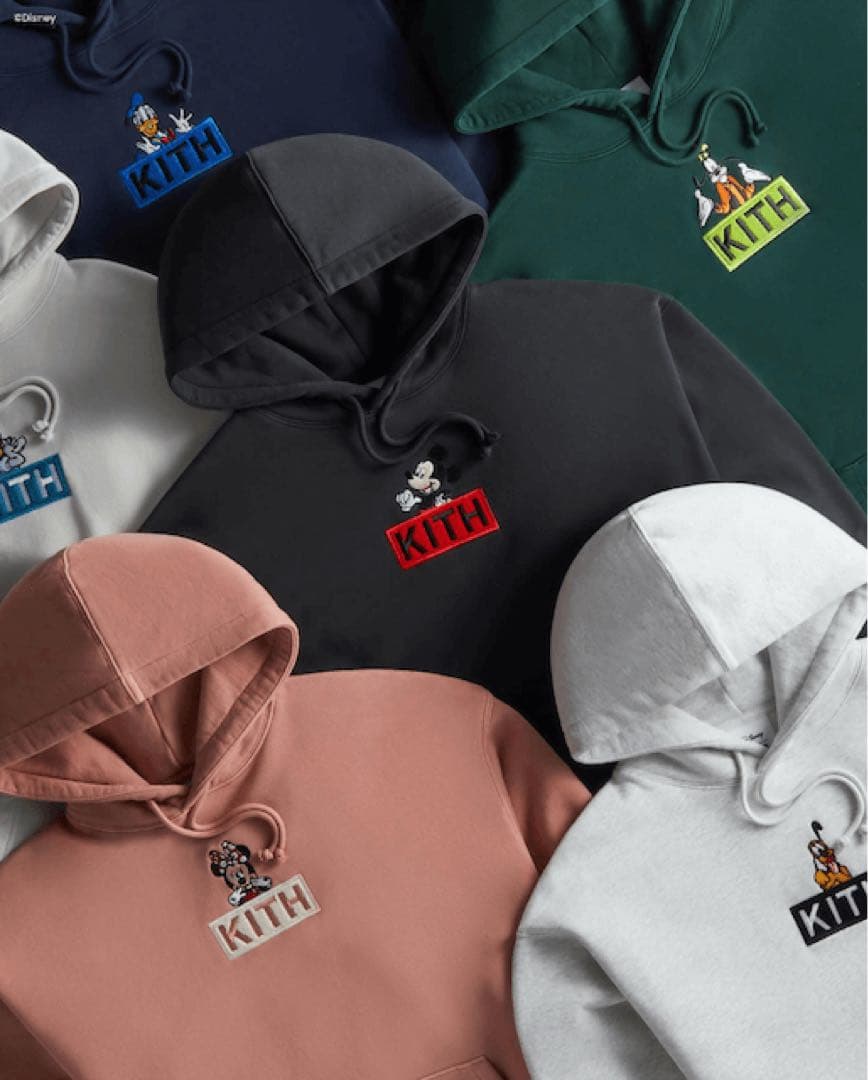 Kith × Disney Mickey Box Logo Hoodie M