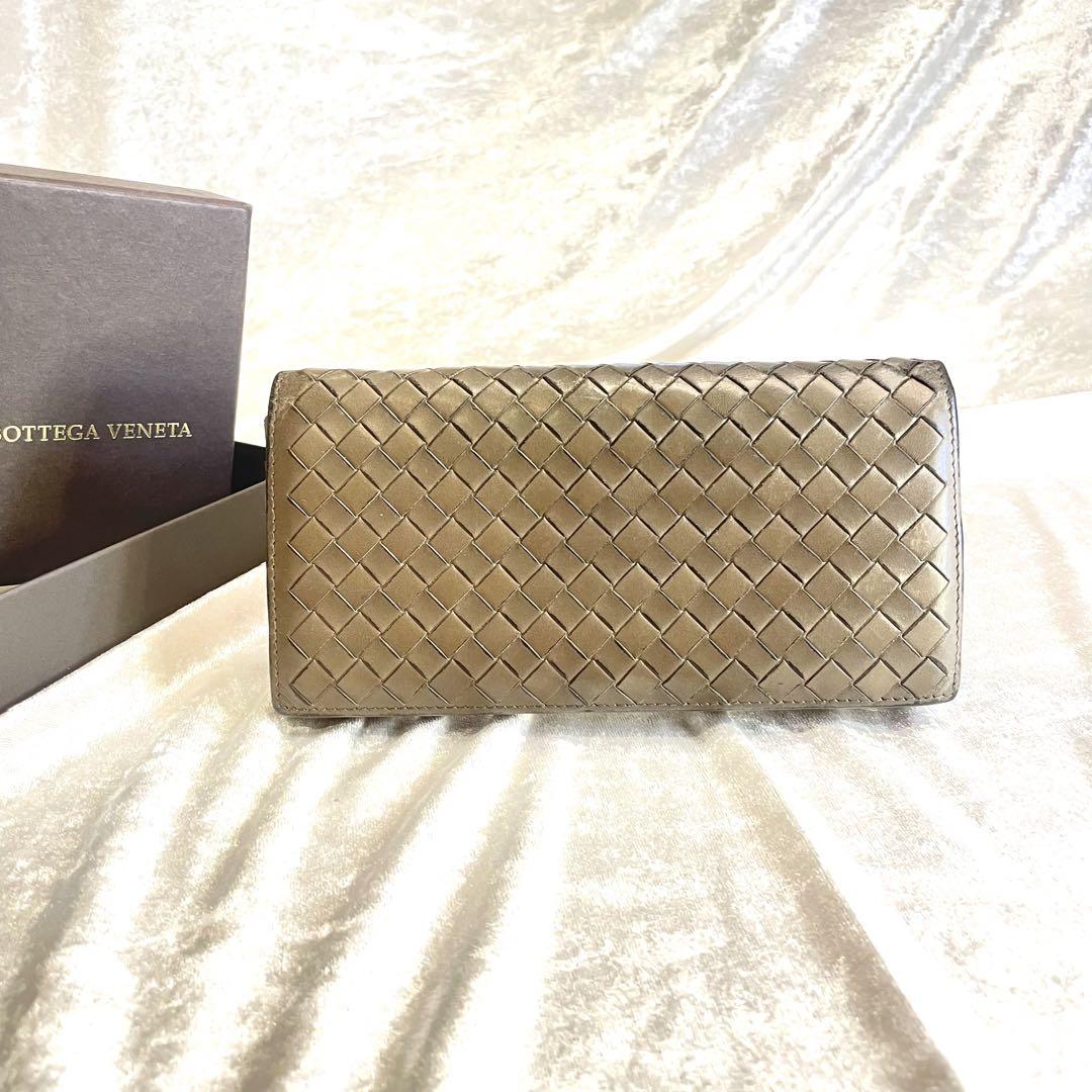 BOTTEGA VENETA ボッテガヴェネタ イントレチャート長財布 ブラウン