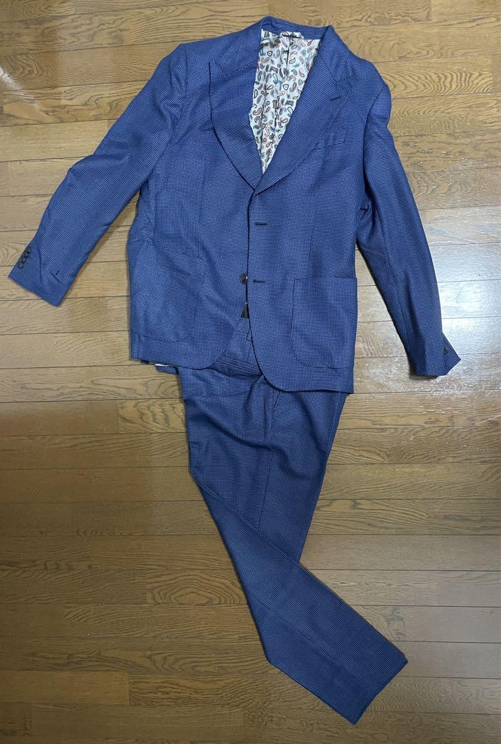 エトロ(ETRO)スーツ 背あり格子柄 サイズ52
