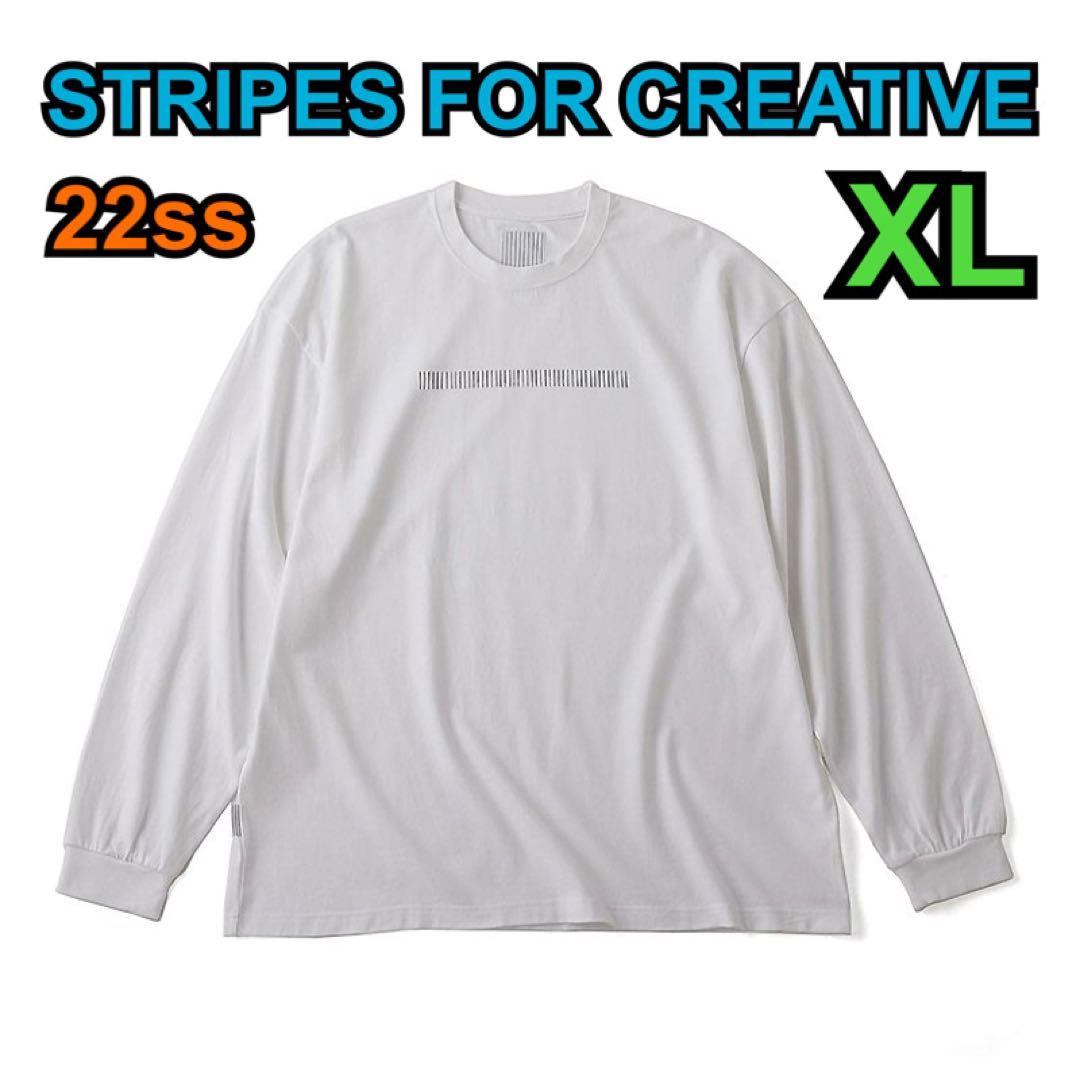 Tシャツ/カットソー(七分/長袖) SFC LS SCALE STRIPES TEE XL WHITE seesee