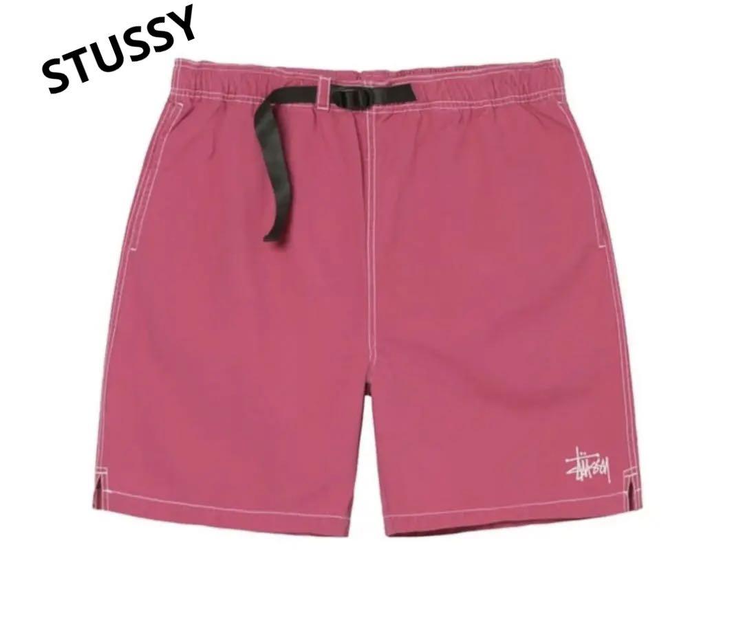 【人気】STUSSY☆ハーフパンツ ロゴ ベルト付き リラックス感