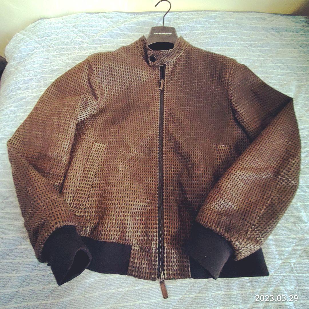 EMPOLIO ARMANI ラムレザー BLOUSON