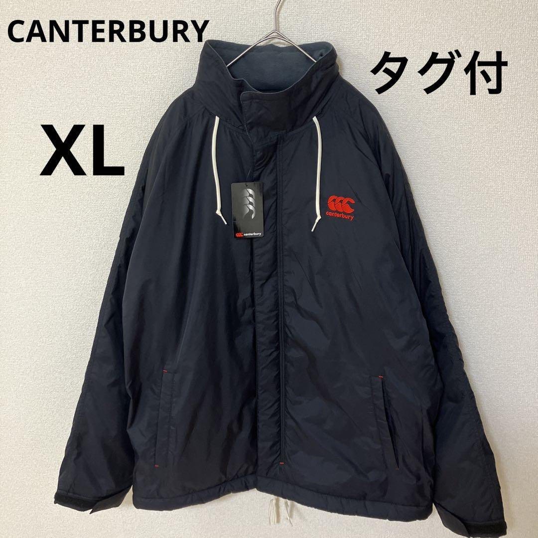 CANTERBURY カンタベリー 中綿ジャケット フード付 ネイビー 黒 XL
