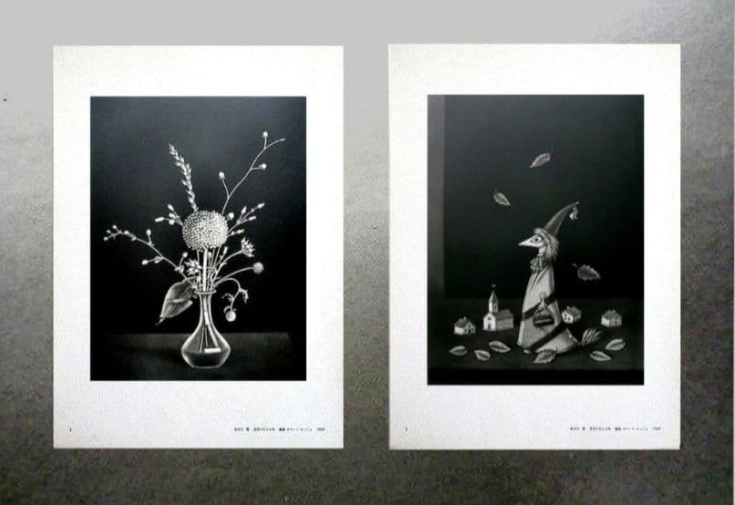 #◆長谷川 潔 銅版画2点美品【「 瓶に刺した種草 」「静物画・仮装したる狐」