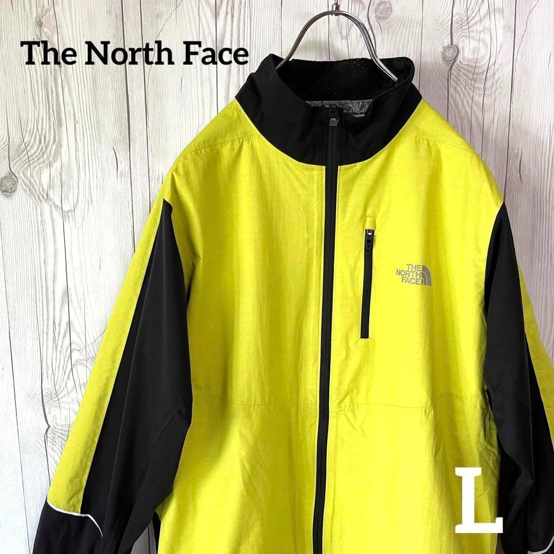 ノースフェイス ナイロンジャケット ブルゾン メンズL イエロー黄色 アウトドア