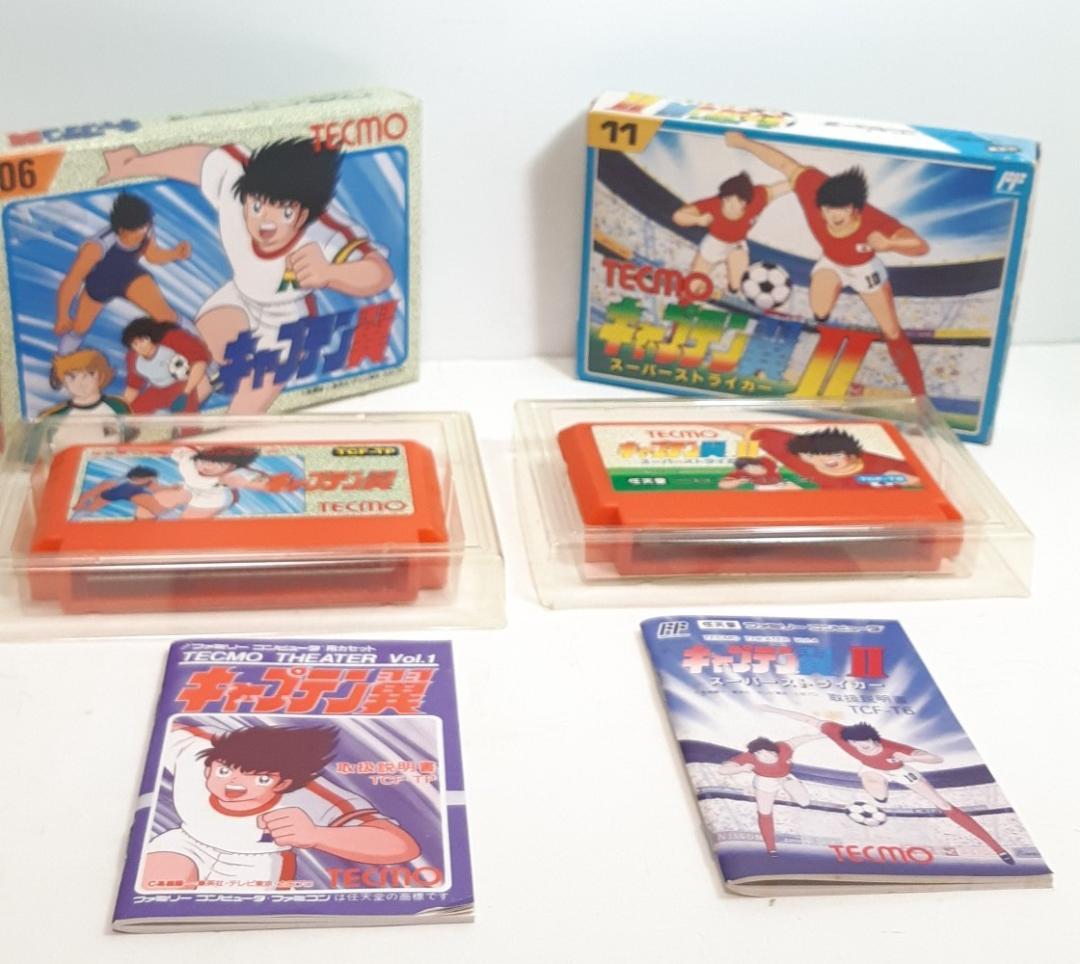任天堂 ファミコンソフト キャプテン翼 1&2セット 箱、取説付き 動作品