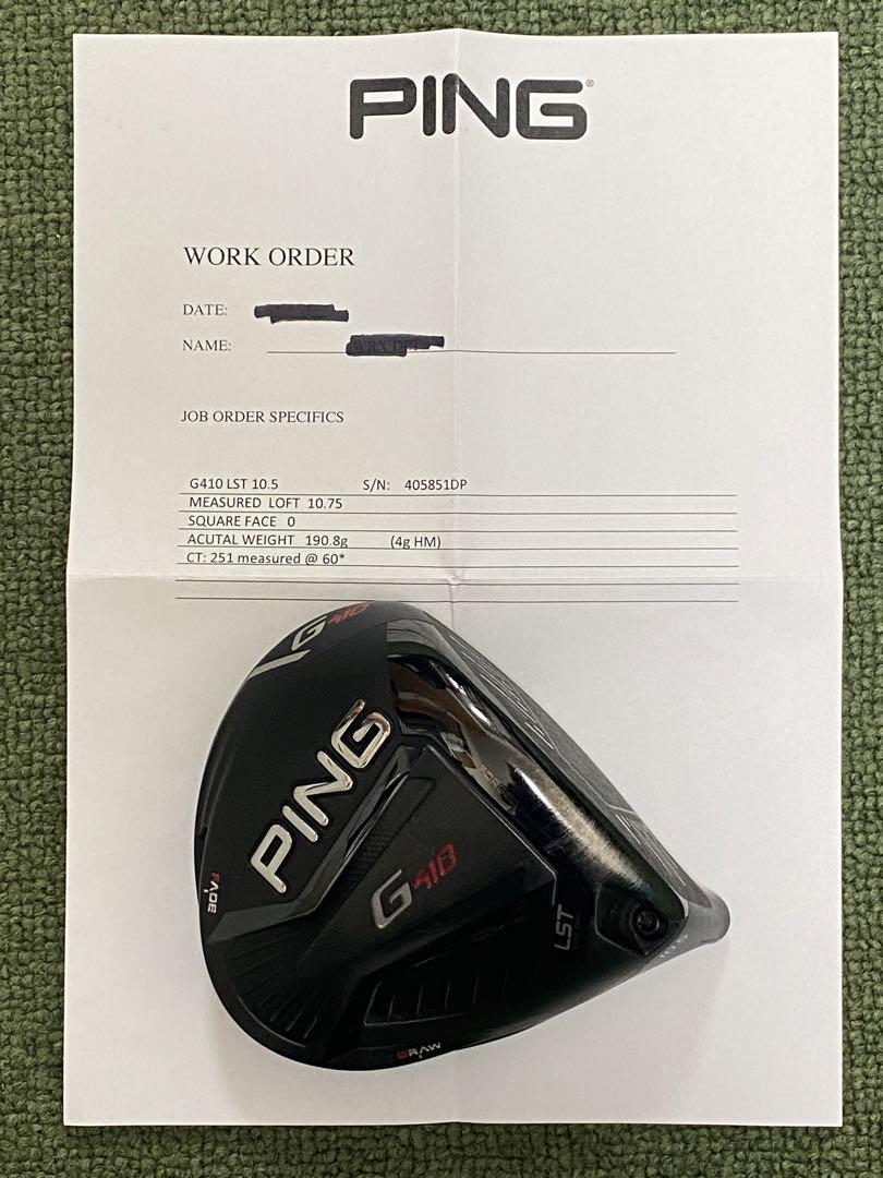 ツアー支給PINGプロトWRXG410LST10.5ドライバーヘッドCT値251