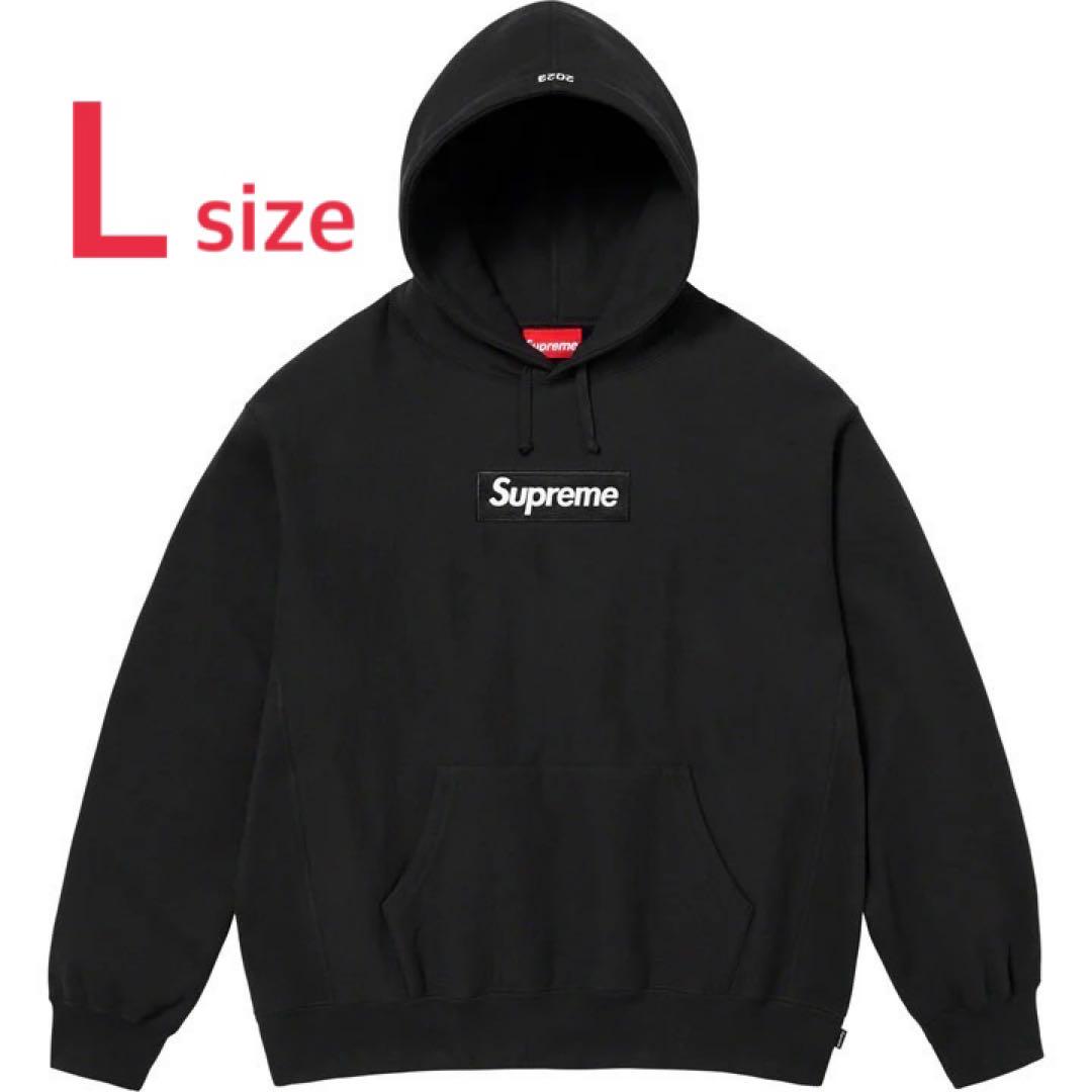 パーカー Supreme box logo hoodie BLACK L