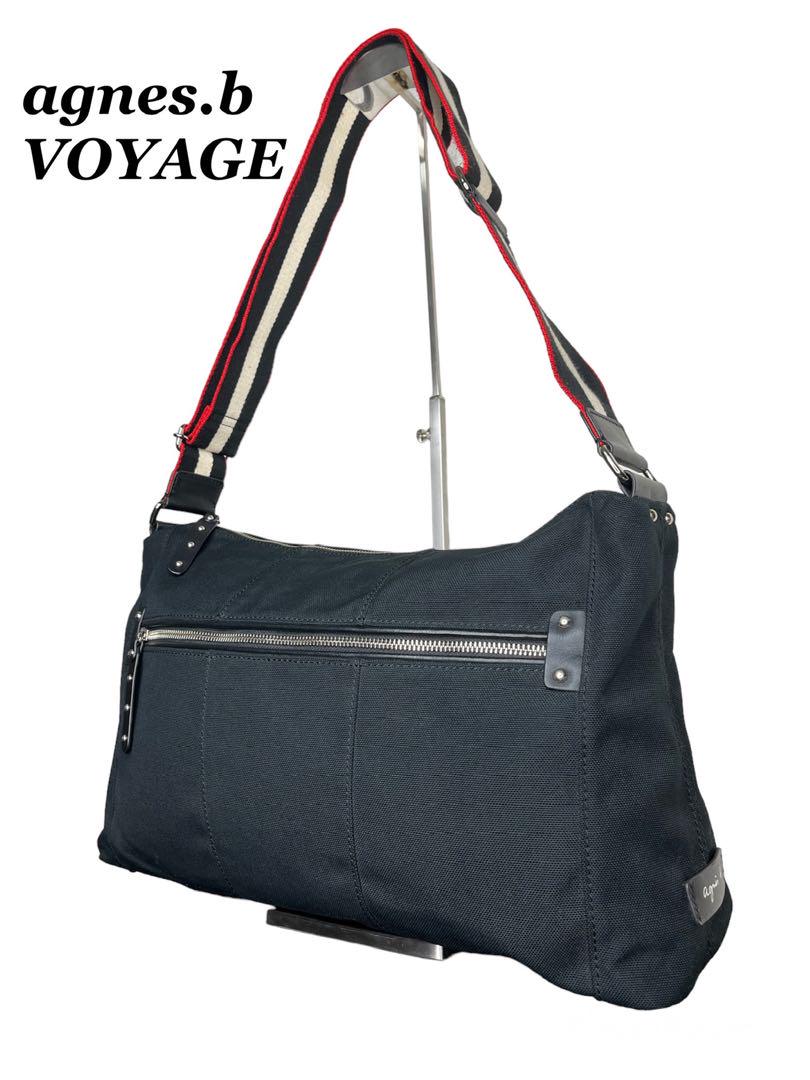 美品★agnes b. VOYAGE アニエスベー キャンバス ショルダーバッグ