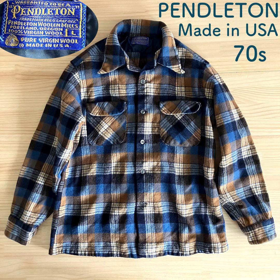 PENDLETON ボードシャツ ウール100% USA製 1970年代