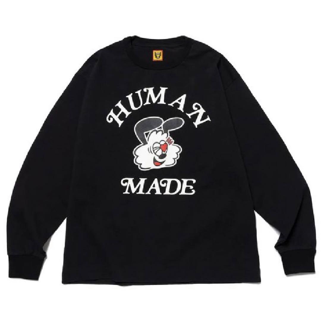 Tシャツ/カットソー(七分/長袖) HUMAN MADE GDC WHITE DAY TEE BLACK