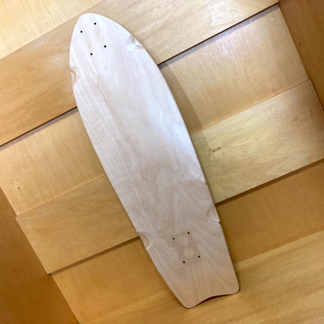 31.5インチ(80cm) セミロング フィッシュテール スケートボードデッキ